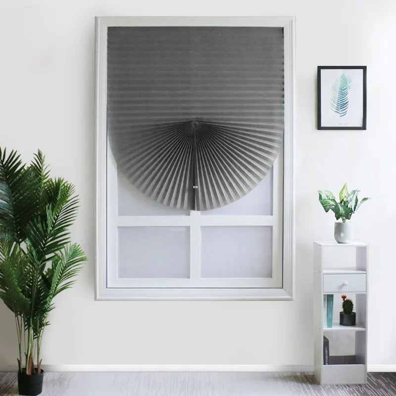 1PC Self-Adhesive Non-Woven Pleated Blinds Folding Curtains For Kitchen Balcony Shades Home Blackout Blinds For Windows Decor