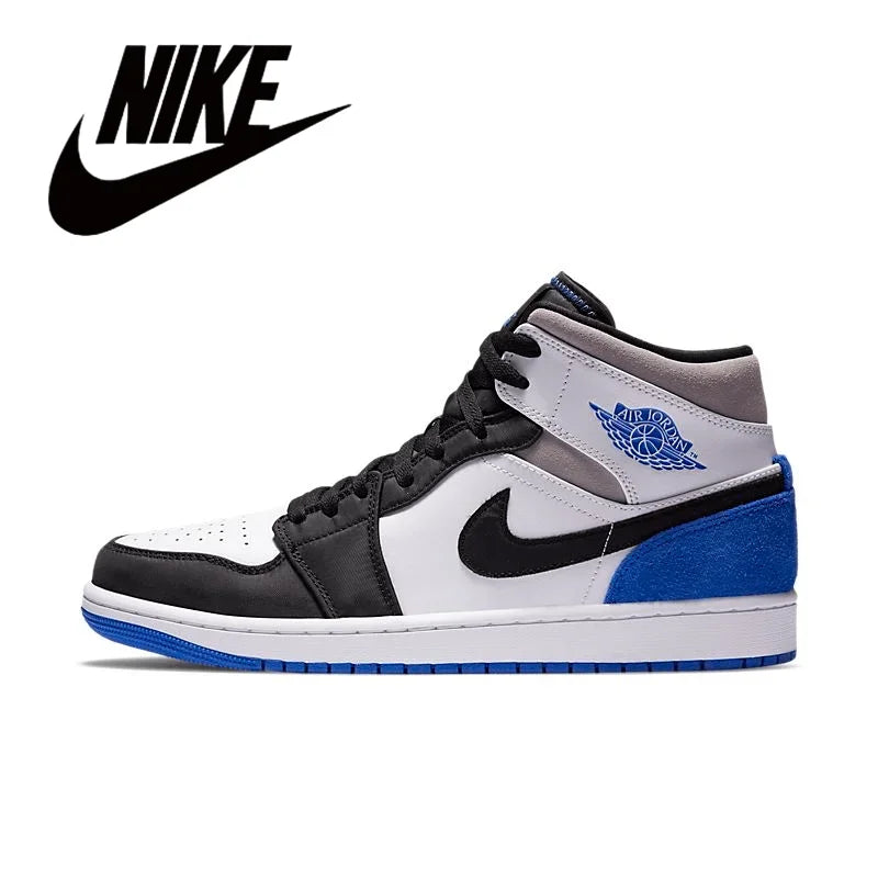 Nike Men's Shoes Air Jordan 1 High AJ1 White Black High Top Retro Basketball Shoes