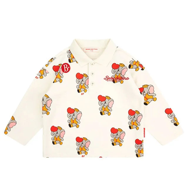 Sudadera con capucha de manga larga con estampado de animales para bebés, niños y niñas, de algodón, para primavera y otoño, chándal de moda para niños