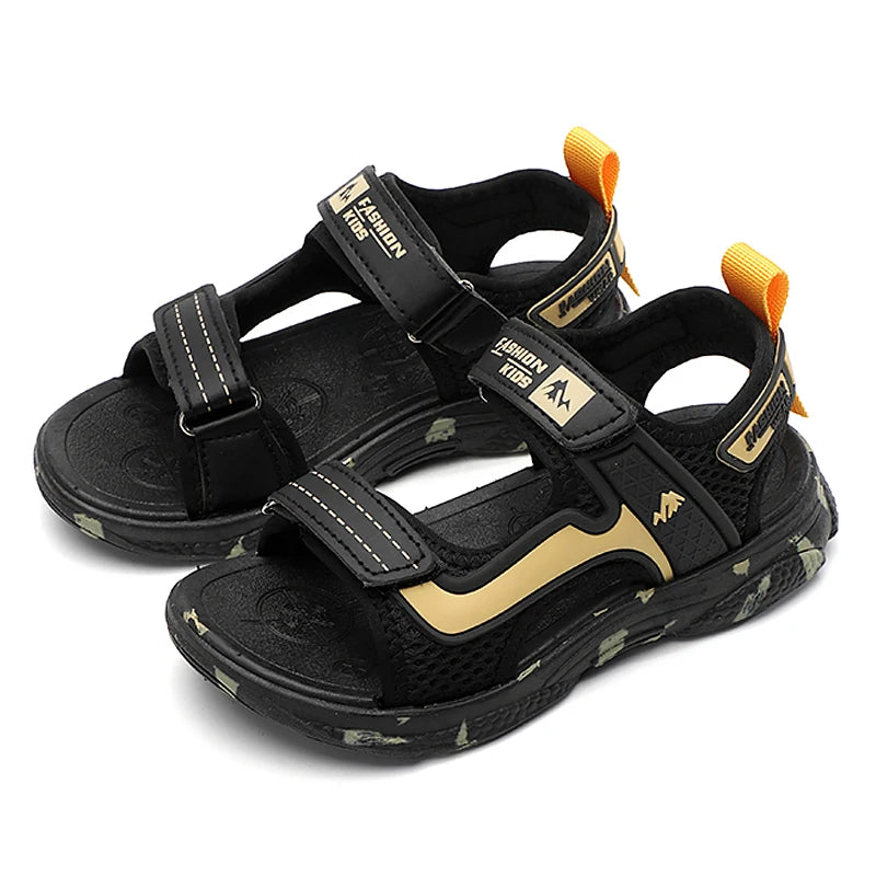Kids Boys Trendy Camouflage Platform Strap Sandals Lightweight Soft Sole Non-slip Girls Children For Summer Outdoor Beach Shoe