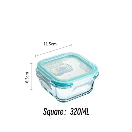 Glass Food Storage Containers Kitchen Organizer, Bento Lunch Boxes,Storage Vegetable Fruit Kitchen Accessories