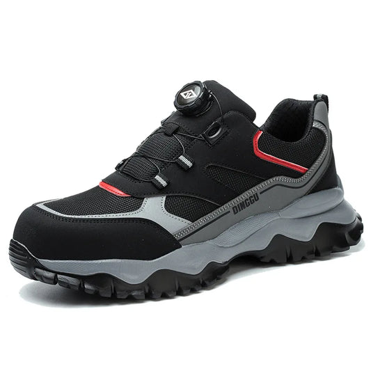 Anti-Piercing Steel Toe Safety Shoes, Certified Work Boots, Oilproof Slip Resistant for Construction & Industrial Shoes for Men