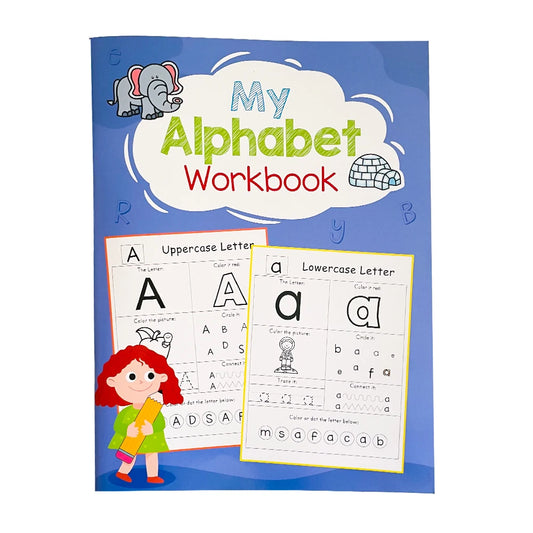 Letters A-Z Alphabet Phonics Practice Workbook Preschool Learning English Language Kindergarten Writing Coloring Book Montessori