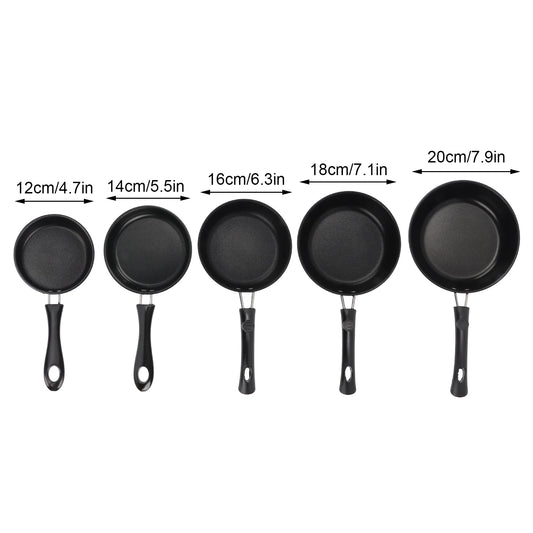 1PC 12-20cm Mini Frying Pan Non-Stick Thickened Stainless Steel Frypan Pot Fried Eggs Saucepan Gas/Induction Kitchen Cookware
