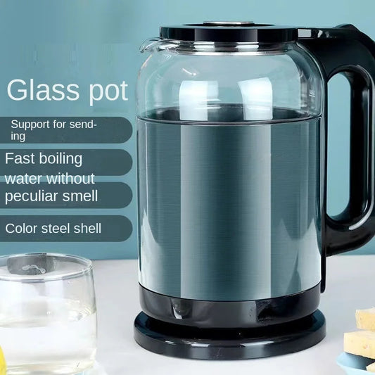 220V 2000ML Glass Electric Kettle, Fast Boiling Water Pot, Multi Cooker, Household Heating Kettle Pot