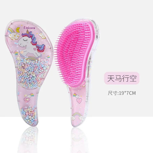 Children's Hair Smoothing Comb Anti-static Massage Hair Brush Tangle Detangle Shower Massage Hairbrush Comb Salon Hair Styl Tool