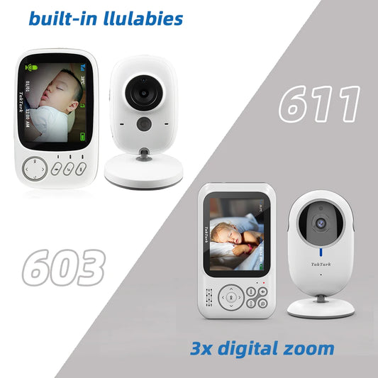 3.2 inch Wireless Video Color Baby Monitor High Resolution Baby Nanny Security Camera Night Vision Temperature Monitoring