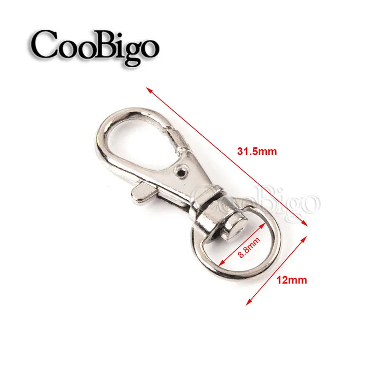 5/16"~1-1/4" Snap Hook Buckle Metal Swivel Lobster Clasp Snap Clip Hook Carabiner for Keychain Key Fob Chain Ring Bag Hardware