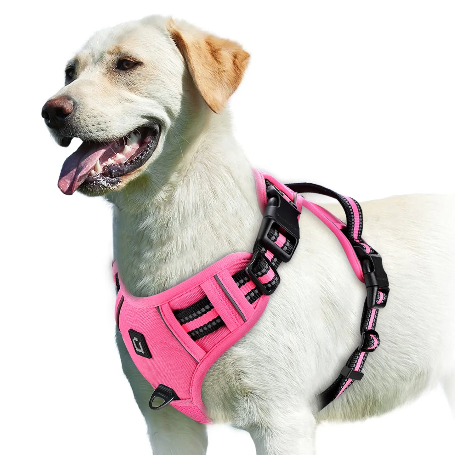 Arnés antitirones para perros, chaleco ajustable y acolchado suave con asa de fácil control.