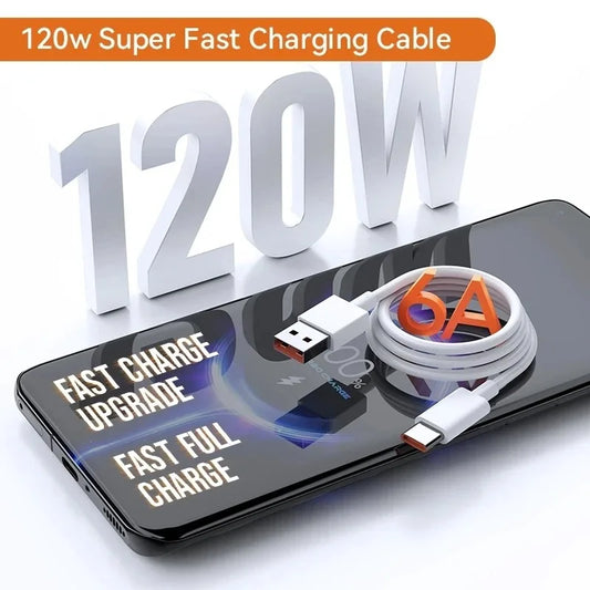 Cable USB tipo C original para Xiaomi de 120 W, 6 A, 67 W, carga rápida turbo para Mi 14, 13 Ultra, 13T, Pro, 12S, Redmi Note 13, K70, Poco X6.