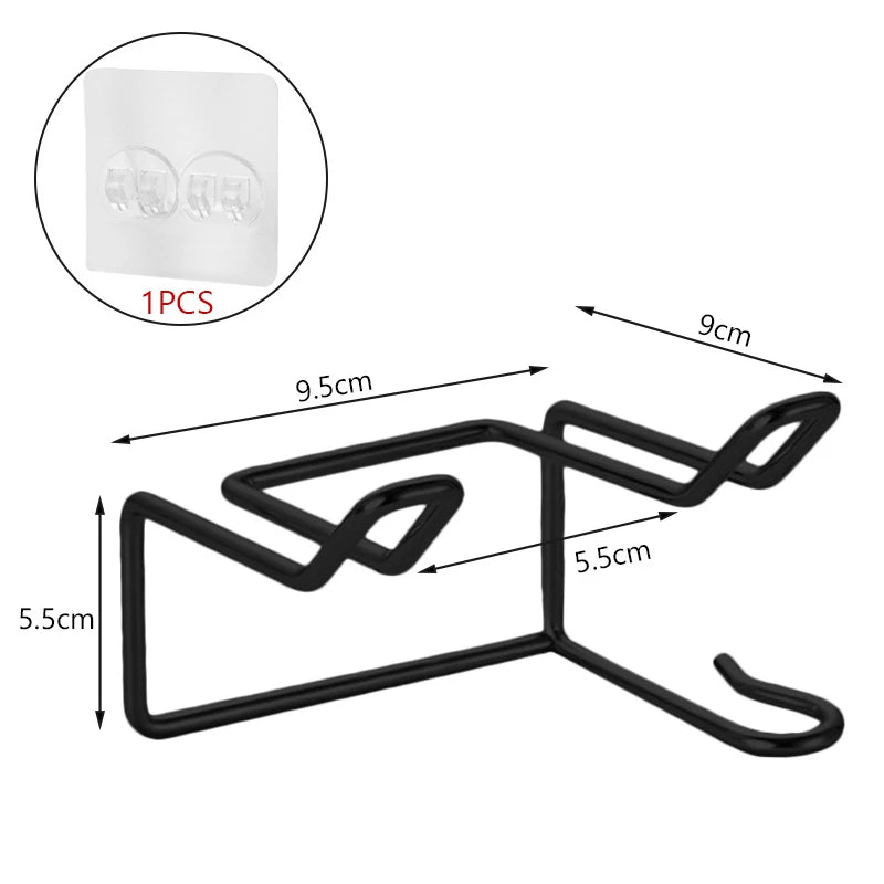 Soporte para secador de pelo, soporte de pared para plancha de pelo, soporte para secador, organizador de baño, estante de almacenamiento, accesorios de baño