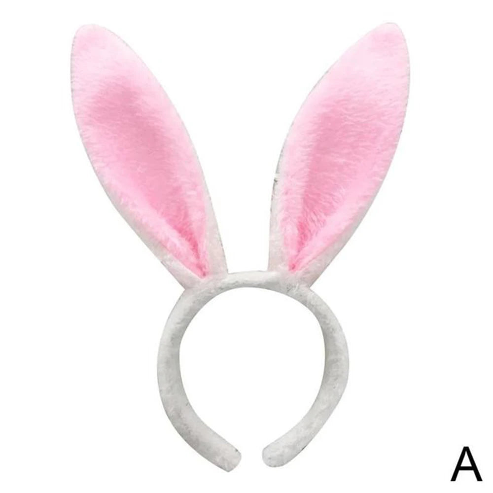 Diadema con orejas de conejo para fiesta de Pascua, accesorio para fotomatón, decoración de fiesta de Pascua, accesorios de disfraz