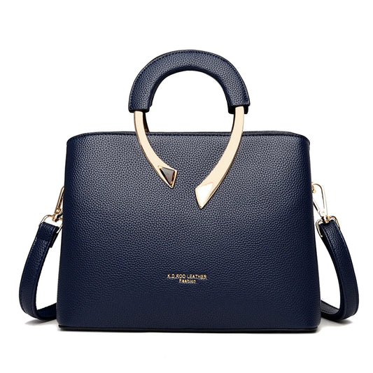 2026 New Style Crossbody Bag Medium Mom Bag Lychee Pattern Large Soft PU Zipper Closure Daily Use Fashionable Ladies Handbag Sac