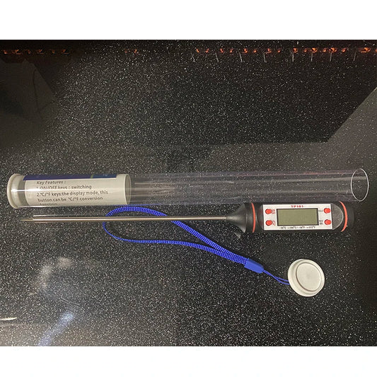 Termómetro de aceite con aguja para alimentos, lectura instantánea, medidor de temperatura de carne con sonda para cocina y parrilla.
