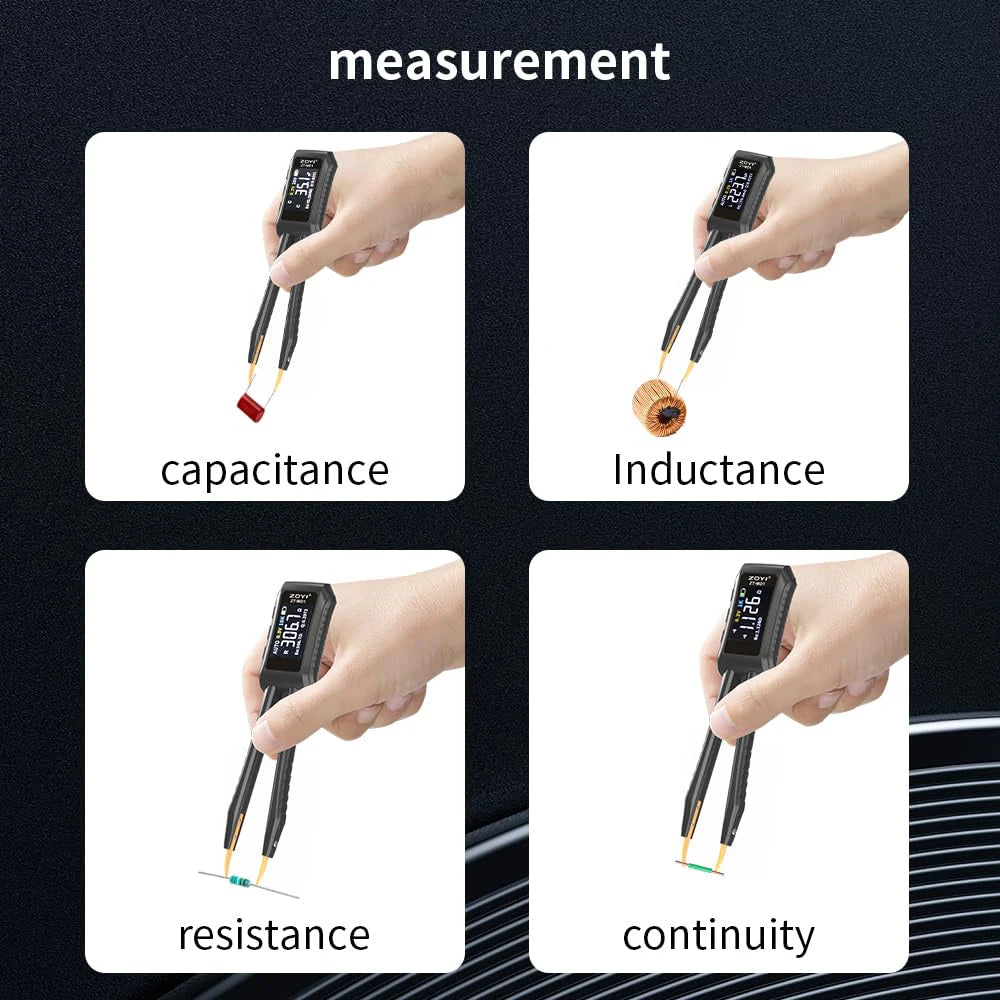 Mini pinza inteligente ZOYI ZT-MD1, comprobador LCR SMD ESR, resistencia, capacitancia, inductancia, continuidad, diodo, herramientas de medición