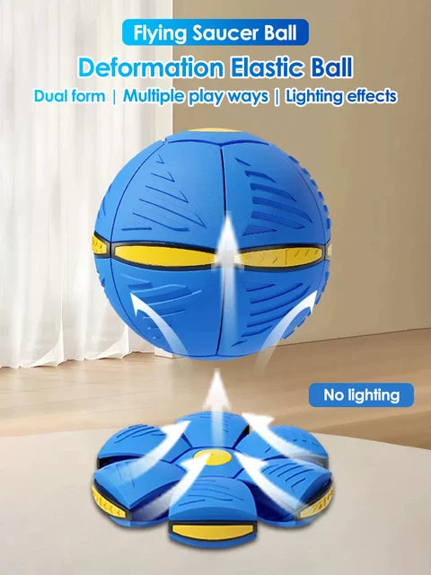 1 pelota de disco volador para exteriores, juguete para padres e hijos, deformación mágica para pies, presión para pies, pelota de ventilación de descompresión.