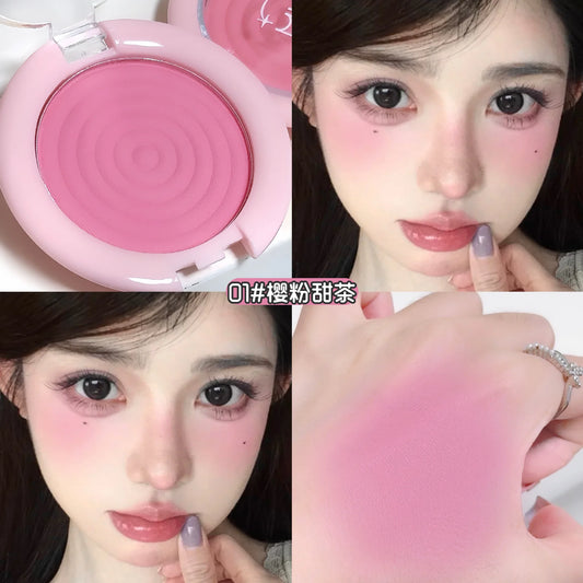 1PC Blush Makeup Palette Cute 7 Color Mineral Powder Blue Pink Rouge Long Lasting Natural Cheek Tint Waterproof Blusher Cosmetic