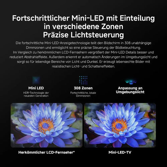 XIAOMI S MINI 55 144Hz QD-Mini LED Dolby Vision® IQ, Dolby Atmos® Google TV