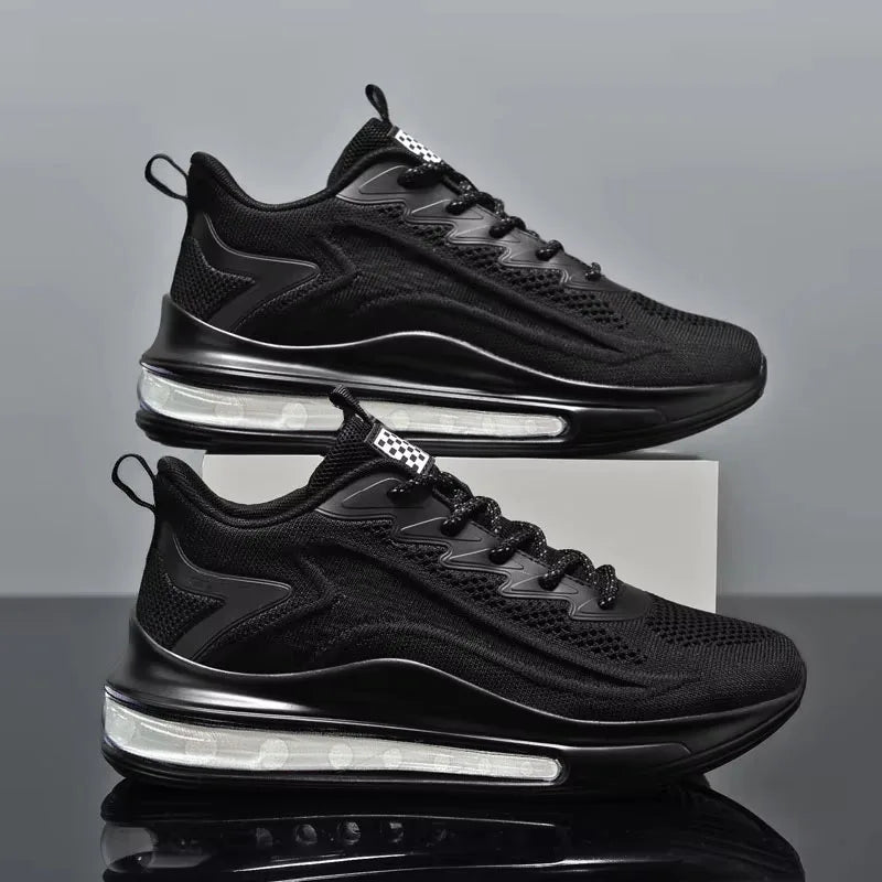 Spring and Autumn New Men's Casual Air Cushion Running Shoes Lightweight Mesh Casual Shoes Anti-Slip Shock Absorbing Sports Shoe