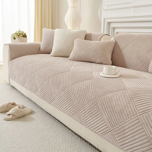 1PC Solid Color Soft Sofa Mat Cover for Living Room Nordic Lounge Corner L Sofa Towel Slipcover Non-Slip Home Couch Protector