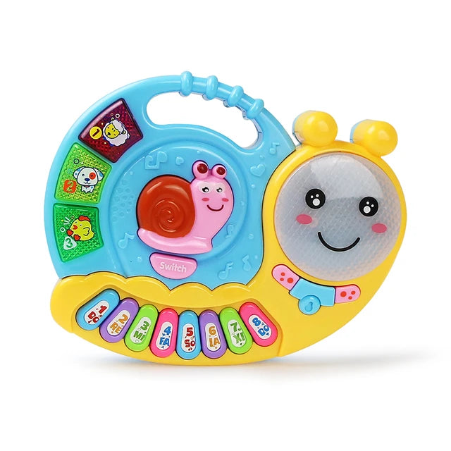 Juego de teclado de piano de dibujos animados para niños, juguete electrónico multifuncional con sonido de animales y luz intermitente, instrumento para bebé, juguetes educativos, regalo
