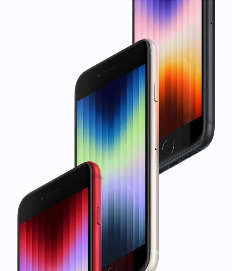 Apple iPhone SE 2022 SE3 de 4.7 pulgadas, 4 GB de RAM, 64 GB/128 GB/256 GB de ROM, chip A15 Bionic, cámara de 12 MP, reconocimiento de huella dactilar, teléfono original desbloqueado.