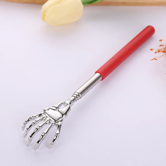 Skull Palm Telescopic Back Scratcher Hand Massager backslap with Rubber Handles Fun And Novel Tool For Decompression Hand Stick