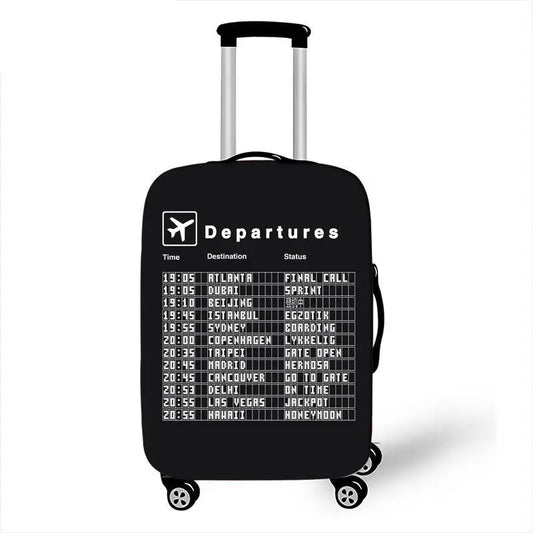 Aircraft Series Luggage Cover High Elasticity Thickened Luggage Case Cover Dust Protection Cover Travel Accessories Packing