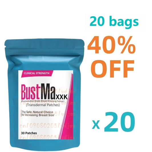 BUSTMAXXk Suplemento de aumento de senos de potencia clínica, parche de estrógeno, 0% añadido, seguro y sin efectos secundarios