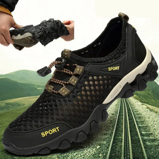 Summer Fashion Breathable Mesh Shoes Men's Casual Tennis Sneakers Men's Non-slip Hiking Shoes Men's Hiking Shoes