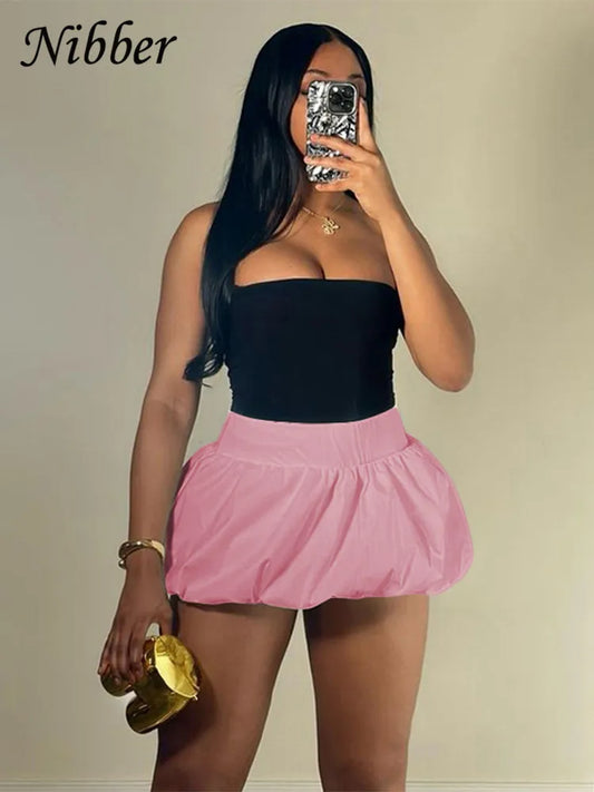 Faldas de fiesta Nibber para mujer, estilo Y2K, tendencia de verano 2024, minifaldas con cintura de medianoche, ropa de calle básica para cumpleaños, pantalones salvajes