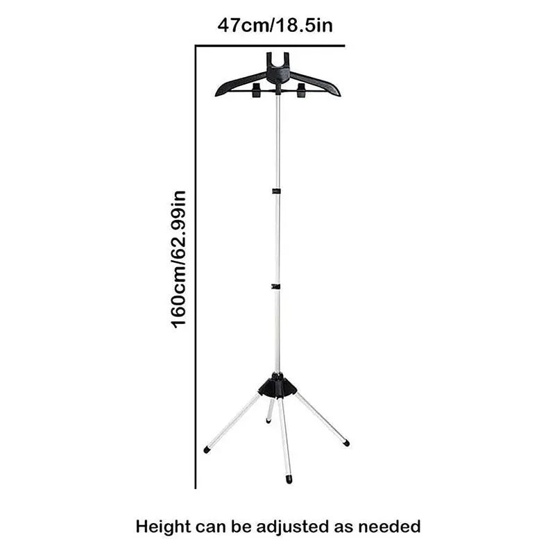 Roupas dobráveis Steamer Rack, Racks Telescópicos para Vaporizador de Vestuário, Cabides para Roupas Vaporantes, 160cm