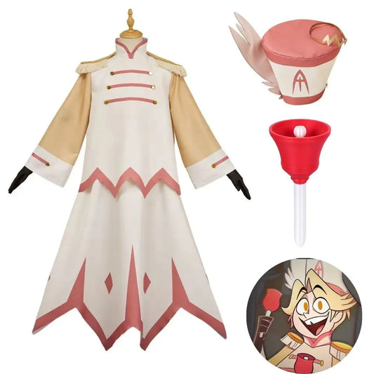 Hazzbin Abel Cosplay Costume Anime Hotel Disguise for Adult Men Women Clothing Gloves Roleplay Outfits Halloween Carnival Suit