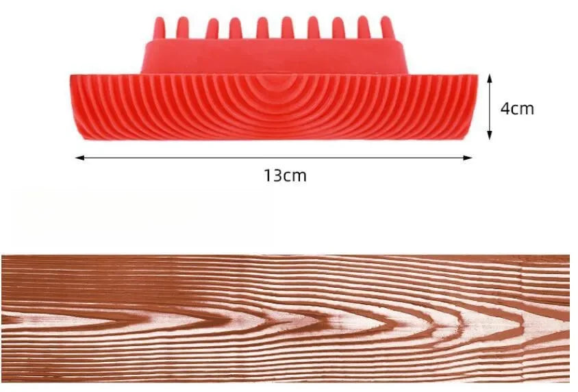 New Paint Brush Wood Graining Rubber Roller Brush Painting Tools Imitation Wall Painting Home Decoration Art Embossing Graining