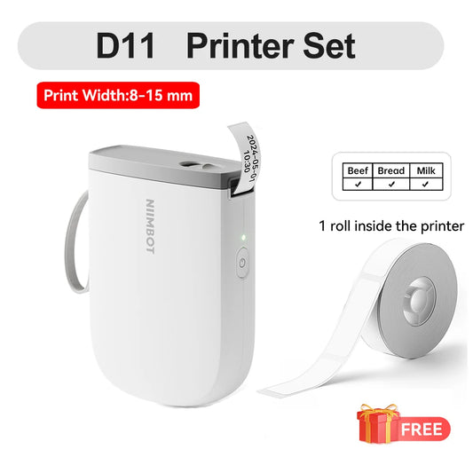 Niimbot D110/D11/H1S Mini Thermal Label Printer Portable Paper Maker Wireless Sticker Machine Inkless Labeller for Office Home