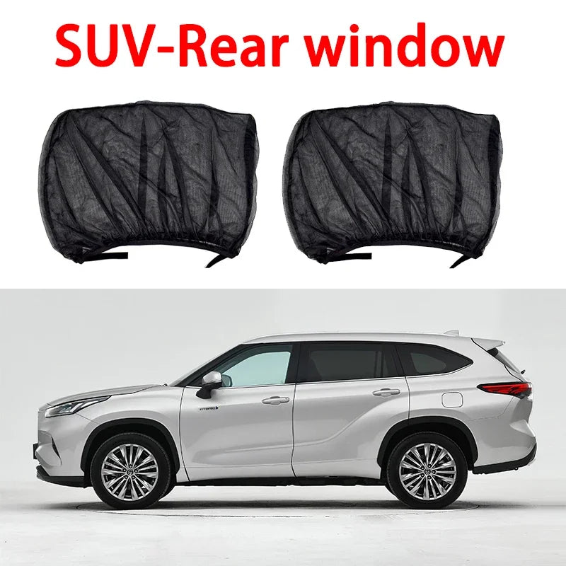 NEW 4pc Car Sun Shade Styling Accessories Hook & Loop Car Window Sun Shade Set - Easy Install, Cool Interior & Privacy Sun Visor