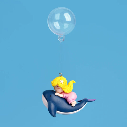 Cartoon Fish Tanks Decor Mini Diver Simulated Floating Mermaid Aquarium Fish Tank Decoration Kiki Pendant Aquarium Accessories