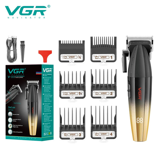 VGR Hair Clipper Professional Hair Trimmer Electric Clippers Cordless Hair Cutting Machine 9000RPM Trimmer Clipper for Men V-003