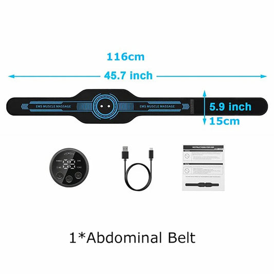 EMS Belt Massage Set Abdominal Fitness Device Intelligent Belt Full Body Muscle Stimulation Trainer USB Charging Version