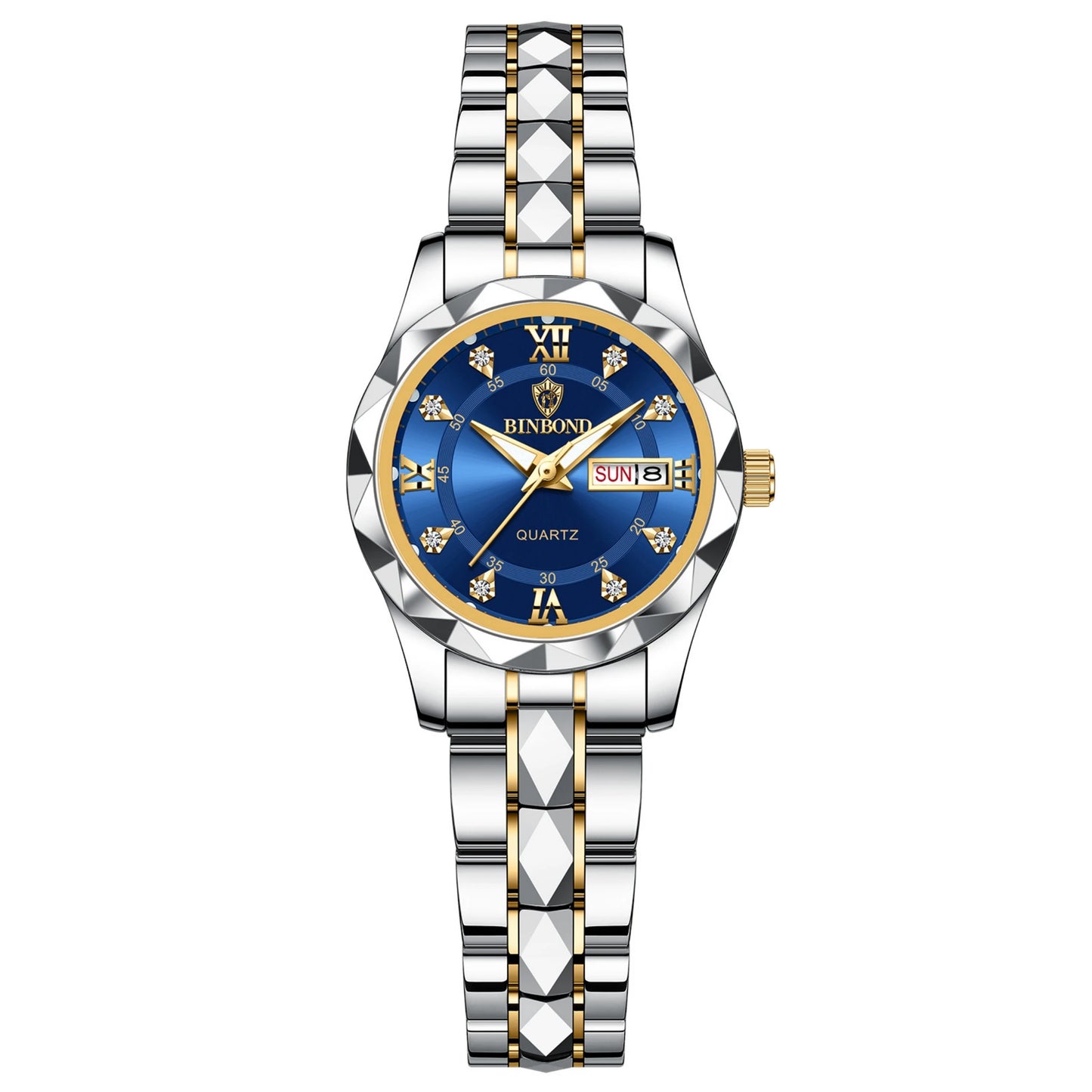 Relógios de casal para homens e mulheres, moda impermeável, presente do dia dos namorados, aço inoxidável, cristal, relógio de quartzo, 30m, 2 peças, 2521