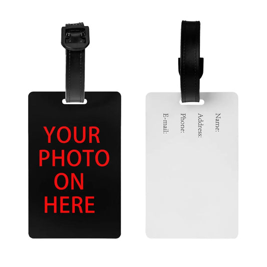Family Pets Custom DIY Logo Luggage Tags for Suitcases Fashion Customized Photo Print Baggage Tags Privacy Cover ID Label
