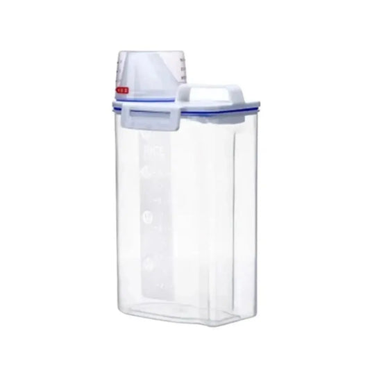 【Gran oferta】1 recipiente para almacenar arroz y cereales con taza medidora, apto para cocina, a prueba de humedad, insectos y polvo.