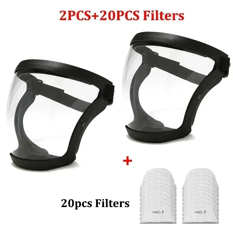 Protector facial transparente, mascarilla de protección laboral, pantalla protectora, accesorios de cocina, aparatos electrónicos