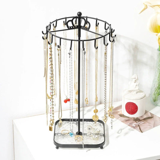 1 creative desktop acrylic base crown jewelry rack suitable for necklace pendants for easy organization and summarization