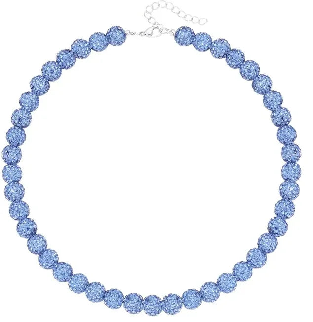 Collar de cadena de cuentas de béisbol para hombre, colección Shiny Ice, collar de béisbol, regalo para niños, amantes de los equipos de béisbol, 45 cm