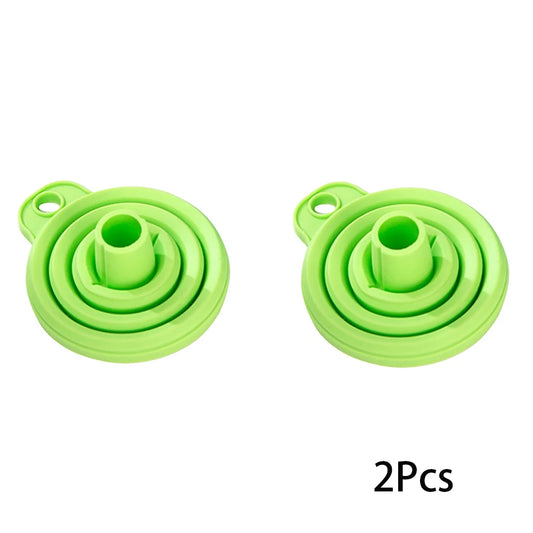 2Pcs Collapsible Car Engine Funnel Silicone Liquid Washer Engine Oil Gasoline Change Tools for Motorcycle Car Accessories