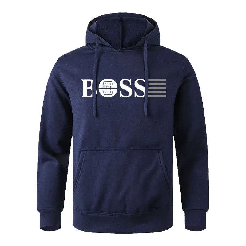 Sudadera con capucha de marca de moda para hombre, estilo deportivo informal de calle, de manga larga, con bolsillo tipo canguro, de polar, para otoño e invierno.