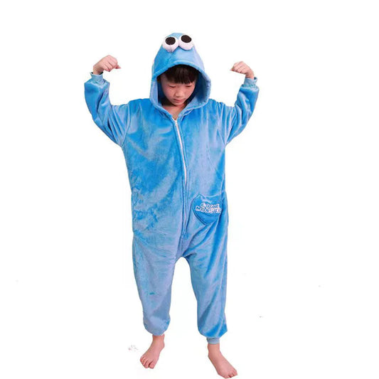 Cartoon Kigurumi For Children Kids' Animal Onesie Pyjamas Dog Wolf Dragon Dinosaur Halloween Carnival One-piece Costume Homewear