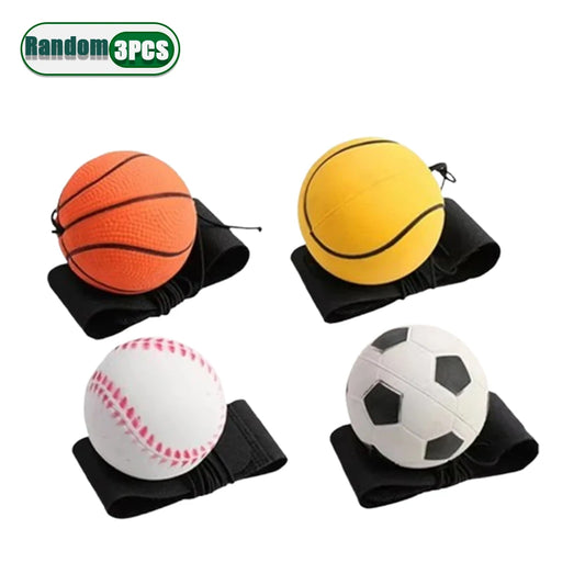 1-20PCS Reaction Training Bouncy Ball Set with Wrist Strap, 1 to 20 Pieces for Hand-Eye Coordination, Kids' Outdoor Sports and Fitness