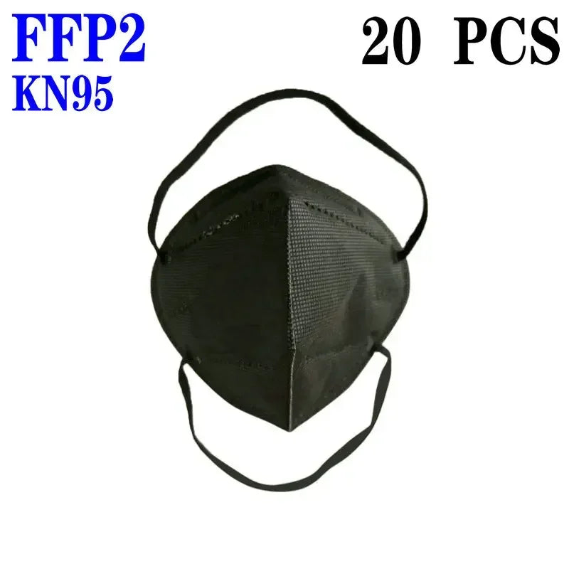 FFP2 headband Mascarillas CE KN95 Mask Black White 5 Layers Face Mask KN95 Filter Respirator mouth Mask Adults filter